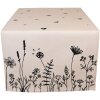 Clayre & Eef FAF64 Běhoun na stůl 50x140 cm Béžová - černá