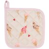 Clayre & Eef FAS45 Chňapka 20x20 cm Béžová - růžová