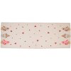 Clayre & Eef FAS64 Běhoun na stůl 50x140 cm Béžová - růžová