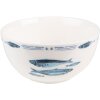 Clayre & Eef FIBPU miska Ø 14x7 cm - 500 ml Bílá - Modrá polévková miska