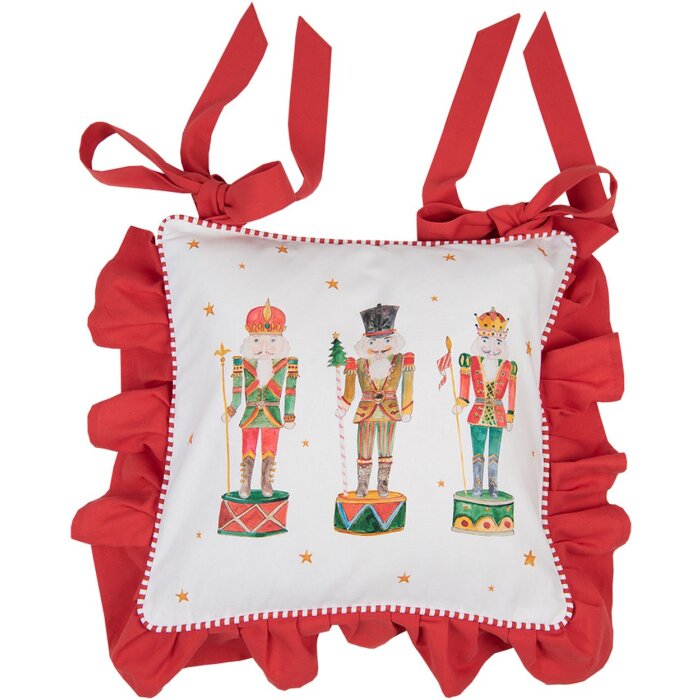 Clayre & Eef HLC25 potah na polštář na židli 40x40 cm béžový - zelený