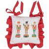 Clayre & Eef HLC25 potah na polštář na židli 40x40 cm béžový - zelený