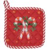 Clayre & Eef HLC45 Chňapka 20x20 cm béžová - zelená