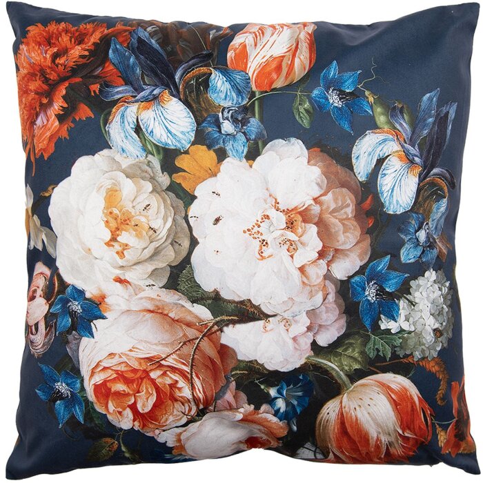 Clayre & Eef KT021.307 Povlak na polštář 45x45 cm Modrá - oranžová