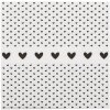 Clayre & Eef LBS73 Papírové ubrousky 33x33 cm (20 kusů) Bílá - černá