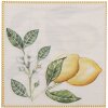 Clayre & Eef LEL73 Papírové ubrousky 33x33 cm (20 kusů) Béžová - žlutá