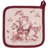 Clayre & Eef PFT45 Chňapka 20x20 cm bílá - růžová