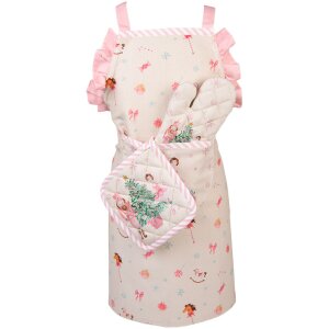 Clayre & Eef PNC44K Dětská chňapka do trouby 12x21 cm béžová - růžová
