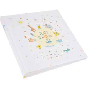 Goldbuch baby album Hello Sunshine 30x31 cm 60 bílých stran stříbrná ražba