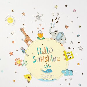 Goldbuch baby album Hello Sunshine 30x31 cm 60 bílých stran stříbrná ražba
