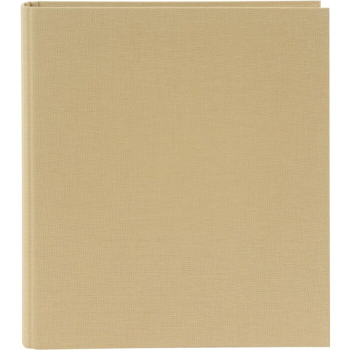 Lněný kroužkový pořadač Goldbuch Bella Vista béžový se 4 kroužky DIN A4