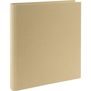 Lněný kroužkový pořadač Goldbuch Bella Vista béžový se 4 kroužky DIN A4