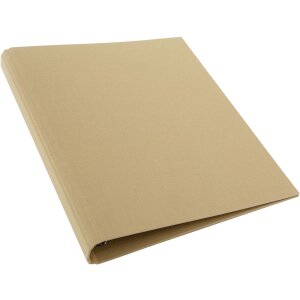 Lněný kroužkový pořadač Goldbuch Bella Vista béžový se 4 kroužky DIN A4