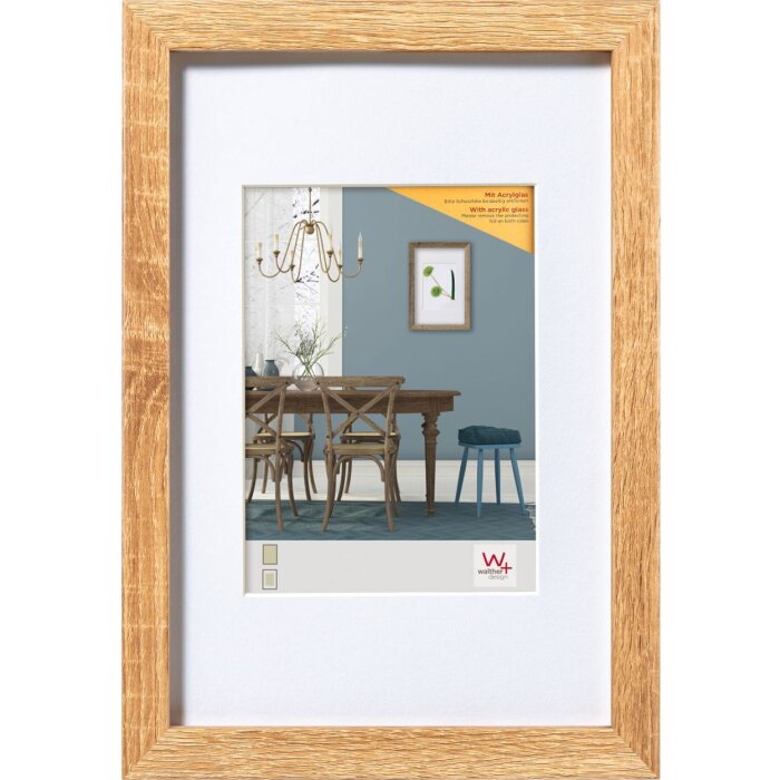 Dřevěný rám Walther Fiorito 40x60 cm světlý dub akrylové sklo