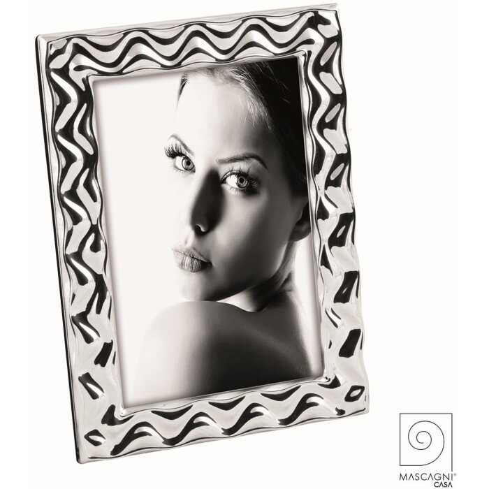 Mascagni A1532 Kovový portrétní rám Geometric silver glossy 3 formáty