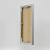Hliníkový obrazový rám 18x24 cm stříbrný s vysokým leskem, čiré sklo, zadní panel MDF