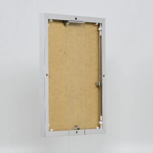 Hliníkový obrazový rám 18x27 cm stříbrný s vysokým leskem, čiré sklo, zadní panel MDF