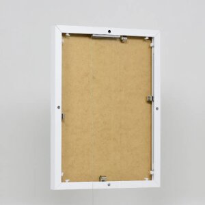 Efektní hliníkový obrazový rám Quadro 20x25 cm bílé čiré sklo MDF stojan