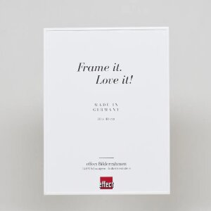 Efektní hliníkový obrazový rám Quadro 20x25 cm bílé čiré sklo MDF stojan