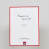 Efektní hliníkový obrazový rám Quadro 20x25 cm červené čiré sklo na výšku i na šířku