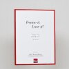 Efektní hliníkový obrazový rám Quadro 20x25 cm červené čiré sklo na výšku i na šířku