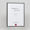 Hliníkový obrazový rám Quadro 20x25 cm černý čiré sklo MDF zadní panel
