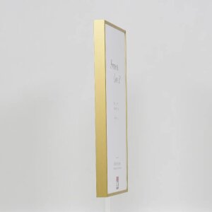 Efektní hliníkový obrazový rám Quadro 25x35 cm zlaté čiré sklo zadní panel MDF