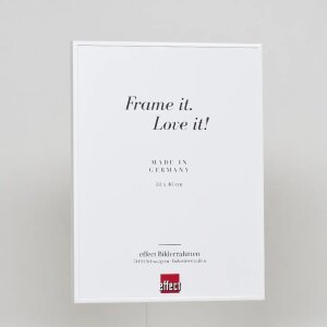 Efektní hliníkový obrazový rám Quadro 25x50 cm bílé čiré sklo na výšku - formát na šířku