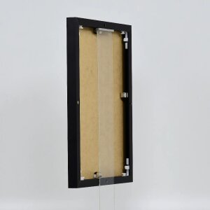 Hliníkový obrazový rám Quadro 30x30 cm s černým čirým sklem s efektem
