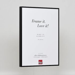 Hliníkový obrazový rám Quadro 29,7x42 cm černé čiré sklo MDF s efektem