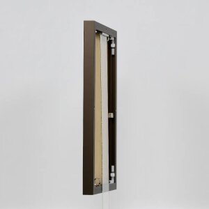 Hliníkový obrazový rám Quadro 29,7x42 cm bronz čiré sklo MDF s efektem