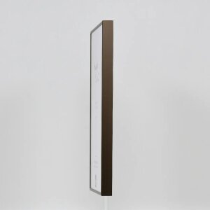 Hliníkový obrazový rám Quadro 29,7x42 cm bronz čiré sklo MDF s efektem