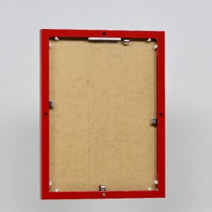 Hliníkový obrazový rám Quadro 50x70 cm s červeným čirým sklem s efektem