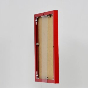 Hliníkový obrazový rám Quadro 60x80 cm s červeným čirým sklem s efektem