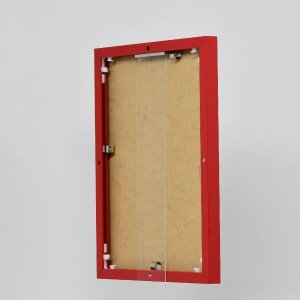 Hliníkový obrazový rám Quadro 60x80 cm s červeným čirým sklem s efektem