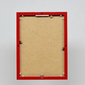 Hliníkový obrazový rám Quadro 60x80 cm s červeným čirým sklem s efektem