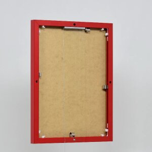 Hliníkový obrazový rám Quadro 60x80 cm s červeným čirým sklem s efektem