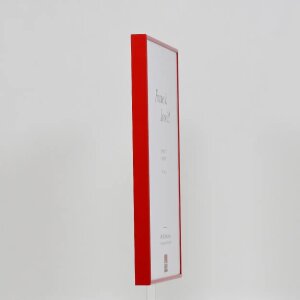 Hliníkový obrazový rám Quadro 60x80 cm s červeným čirým sklem s efektem
