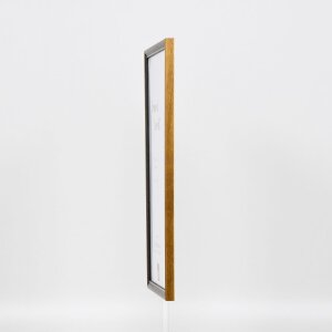 Efektní rám z masivního dřeva profil 22 hnědo-zlatý 25x50 cm normální sklo