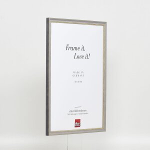 Efektní rám z masivního dřeva profil 25 šedý 35x50 cm normální sklo