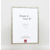 Efektní rám z masivního dřeva profil 29 stříbrný 14,8x21 cm čiré sklo