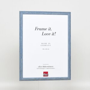 Efektní dřevěný rám profil 32 šedomodrý 14,8x21 cm normální sklo