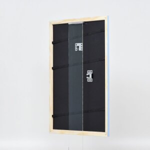 Efektní dřevěný rám profil 32 modrý 30,5x91,5 cm normální sklo