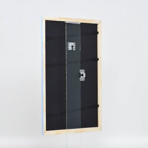 Efektní dřevěný rám profil 32 modrý 30,5x91,5 cm normální sklo