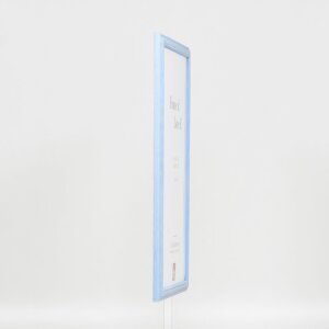 Efektní dřevěný rám profil 32 modrý 30,5x91,5 cm normální sklo