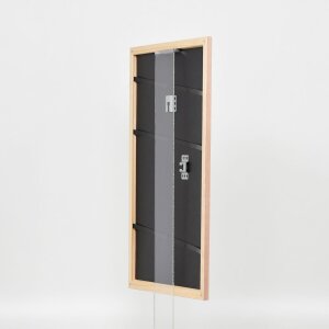 Efektní dřevěný rám profil 32 světle hnědý 30,5x91,5 cm normální sklo