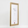Efekt dřevěný barokní rám profil 37 antická stříbrná 25x80 cm normální sklo