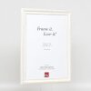 Efekt dřevěný barokní rám profil 37 bílý 59,4x84,1 cm normální sklo