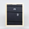 Efektní dřevěný barokní rám profil 37 bílý 10,5x14,8 cm normální sklo
