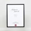 Efektní rám na obrazy z masivního dřeva profil 39 černý 25x50 cm normální sklo